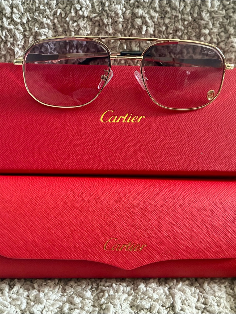 Inspired 1:1  Gold Frame Sunglasses with Gradient Smoke Lenses